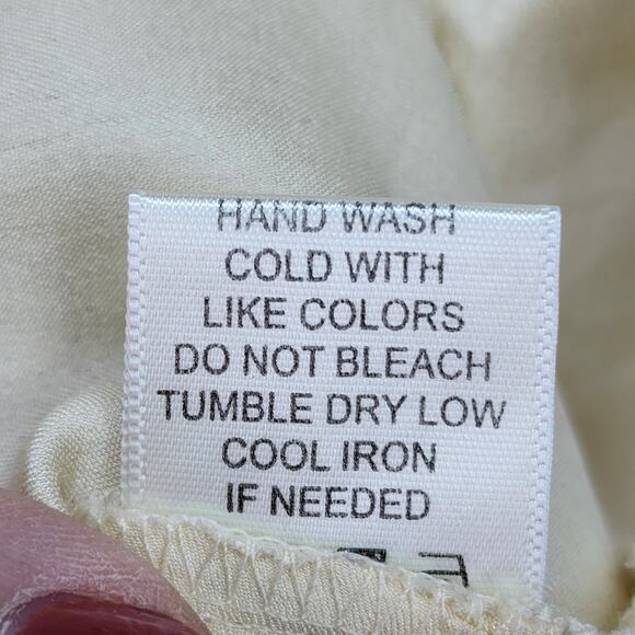 Her Destiny Nightgown Dress Women Large Ivory Satin Slip Ruched Top Pearls Sexy - Picture 14 of 14